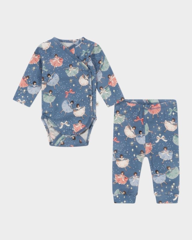 Girl's Basic Newborn Bodysuit & Pants Set, Size Newborn-6M